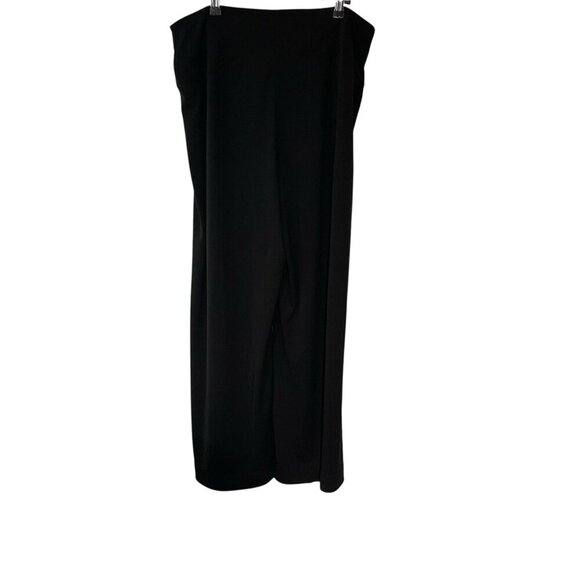 Ruby Ribbon Pull On Stretch Wide Leg Dress Pants Flare Black Casual Office XL - Picture 4 of 9